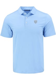 Cutter and Buck Chicago Bears Mens Blue Mono Coastline Eco Short Sleeve Polo