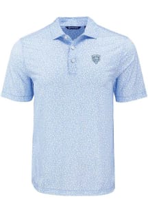 Cutter and Buck Chicago Bears Mens Blue Mono Pike Flora Short Sleeve Polo