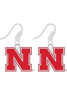 Nebraska Cornhuskers Logo Dangle Womens Earrings