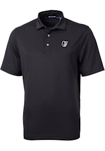 Cutter and Buck Baltimore Orioles Black Mono Virtue Eco Pique Big and Tall Polo