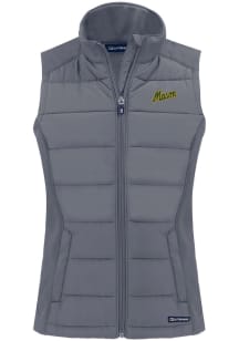 Cutter and Buck George Mason University Womens Grey Evoke Vest