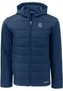 Cutter and Buck Georgetown Hoyas Mens Navy Blue Evoke Hood Big and Tall Lined Jacket