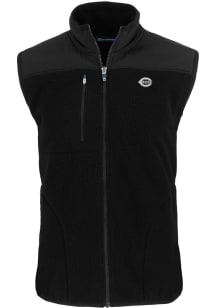 Cutter and Buck Cincinnati Reds Big and Tall Black Mono Cascade Sherpa Design Mens Vest