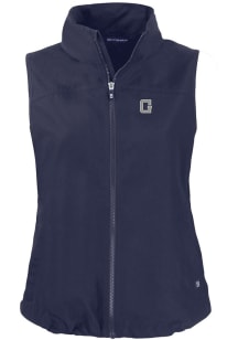 Cutter and Buck Georgetown Hoyas Womens Navy Blue Vault Charter Vest