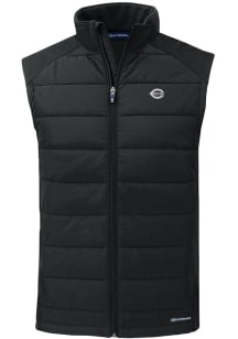 Cutter and Buck Cincinnati Reds Mens Black Mono Evoke Sleeveless Jacket