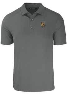 Cutter and Buck Grambling State Tigers Grey Vault Forge Eco Stretch Big and Tall Polo