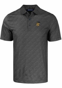 Cutter and Buck Grambling State Tigers Mens Black Vault Pike Pebble Short Sleeve Polo