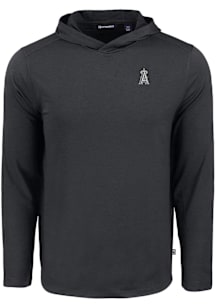 Cutter and Buck Los Angeles Angels Mens Black Mono Coastline Eco Long Sleeve Hoodie