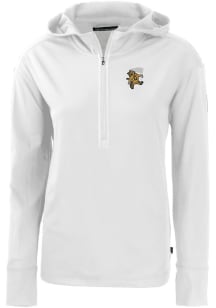 Cutter and Buck Grambling State Tigers Womens White Daybreak Hood 1/4 Zip Pullover