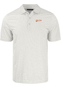 Cutter and Buck Idaho State Bengals White Pike Symmetry Big and Tall Polo