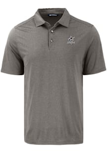 Cutter and Buck Miami Marlins Mens Grey Mono Coastline Eco Short Sleeve Polo