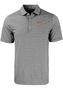 Cutter and Buck Idaho State Bengals Mens Black Forge Double Stripe Short Sleeve Polo