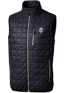 Cutter and Buck Minnesota Twins Big and Tall Navy Blue Mono Rainier PrimaLoft Mens Vest