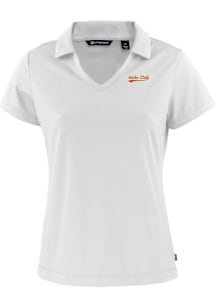 Cutter and Buck Idaho State Bengals Womens White Daybreak V Neck Short Sleeve Polo Shirt