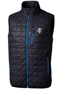 Cutter and Buck Minnesota Twins Mens Navy Blue Mono Rainier PrimaLoft Sleeveless Jacket