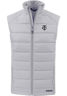Cutter and Buck Minnesota Twins Mens Charcoal Mono Evoke Sleeveless Jacket