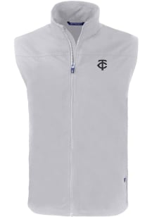Cutter and Buck Minnesota Twins Mens Grey Mono Charter Sleeveless Jacket
