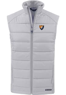 Mens Illinois Fighting Illini Charcoal Cutter and Buck Vault Evoke Vest