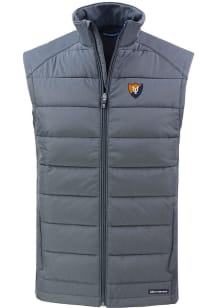 Mens Illinois Fighting Illini Grey Cutter and Buck Vault Evoke Vest