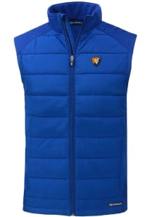 Mens Illinois Fighting Illini Blue Cutter and Buck Evoke Vest