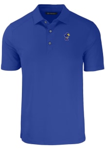 Cutter and Buck Kansas Jayhawks Big and Tall Blue Forge Big and Tall Golf Shirt