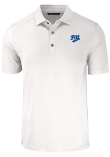 Cutter and Buck Pitt Panthers White Vault Forge Eco Stretch Big and Tall Polo