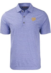 Cutter and Buck Pitt Panthers Blue Vault Forge Heather Stripe Big and Tall Polo