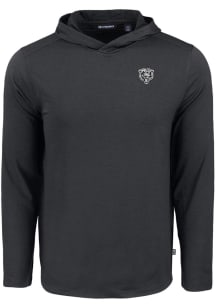 Cutter and Buck Chicago Bears Mens Black Mono Coastline Eco Long Sleeve Hoodie