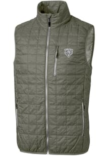 Cutter and Buck Chicago Bears Mens Green Mono Rainier PrimaLoft Sleeveless Jacket