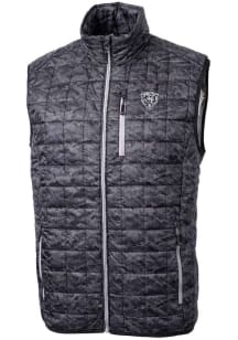 Cutter and Buck Chicago Bears Mens Black Mono Rainier PrimaLoft Printed Sleeveless Jacket