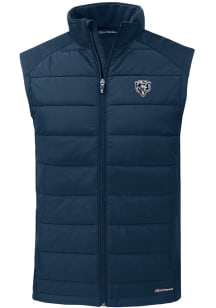 Cutter and Buck Chicago Bears Mens Navy Blue Mono Evoke Sleeveless Jacket