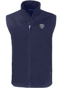 Cutter and Buck Chicago Bears Mens Navy Blue Mono Charter Sleeveless Jacket