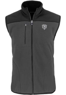 Cutter and Buck Chicago Bears Mens Grey Mono Cascade Sherpa Sleeveless Jacket