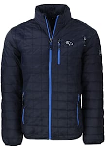 Cutter and Buck Denver Broncos Mens Navy Blue Mono Rainier PrimaLoft Filled Jacket