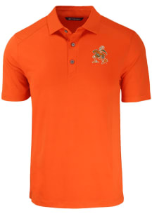 Cutter and Buck Miami Hurricanes Mens Orange Forge Big and Tall Polos Shirt