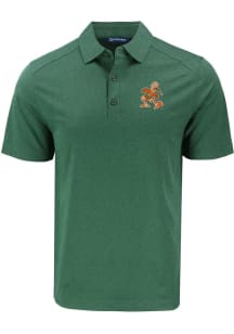 Cutter and Buck Miami Hurricanes Mens Green Forge Big and Tall Polos Shirt