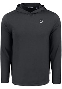 Cutter and Buck Indianapolis Colts Mens Black Mono Coastline Eco Long Sleeve Lightweight Hoodie