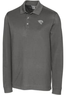 Cutter and Buck Jacksonville Jaguars Mens Grey Mono Advantage Long Sleeve Polo Shirt