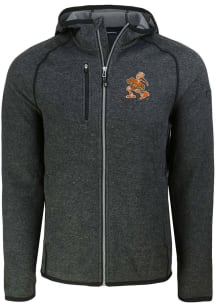 Cutter and Buck Miami Hurricanes Mens Charcoal Mainsail Light Weight Jacket