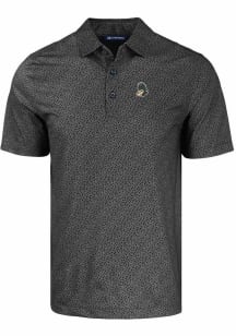 Cutter and Buck Michigan State Spartans Mens Black Pike Pebble Short Sleeve Polo