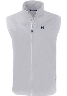 Grey Michigan Wolverines Cutter and Buck Big and Tall Vault Charter Mens Vest