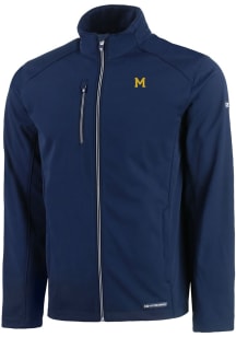 Cutter and Buck Michigan Wolverines Mens Navy Blue Vault Evoke Light Weight Jacket