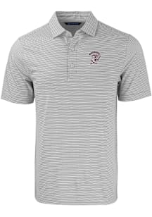 Cutter and Buck Mississippi State Bulldogs Grey Vintage Forge Double Stripe Big and Tall Polo