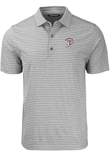 Cutter and Buck Mississippi State Bulldogs Grey Vintage Forge Heather Stripe Big and Tall Polo