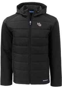 Cutter and Buck Mississippi State Bulldogs Mens Black Vault Evoke Hood Big and Tall Lined Jacket