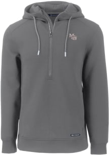 Cutter and Buck Mississippi State Bulldogs Mens Grey Vault Roam Long Sleeve Hoodie