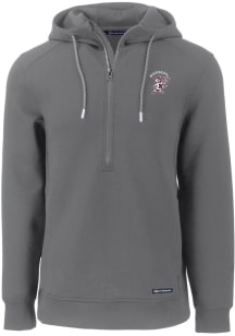 Cutter and Buck Mississippi State Bulldogs Mens Grey Vintage Roam Long Sleeve Hoodie