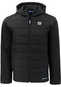 Cutter and Buck New York Giants Mens Black Mono Evoke Hood Medium Weight Jacket