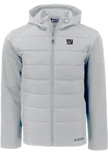 Cutter and Buck New York Giants Mens Charcoal Mono Evoke Hood Medium Weight Jacket
