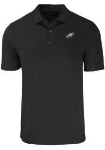 Cutter and Buck Philadelphia Eagles Black Mono Forge Eco Stretch Big and Tall Polo